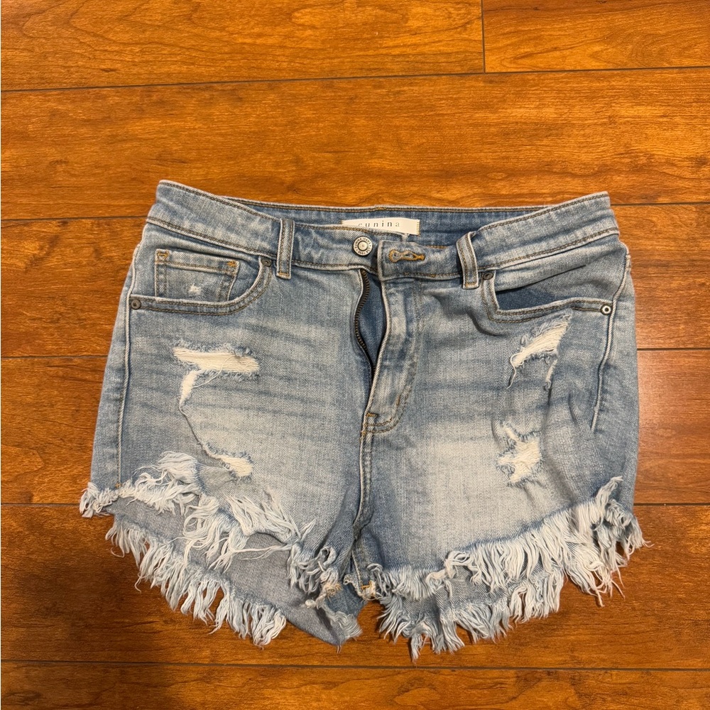 Eunina Jean shorts. High rise cut off. Size small.